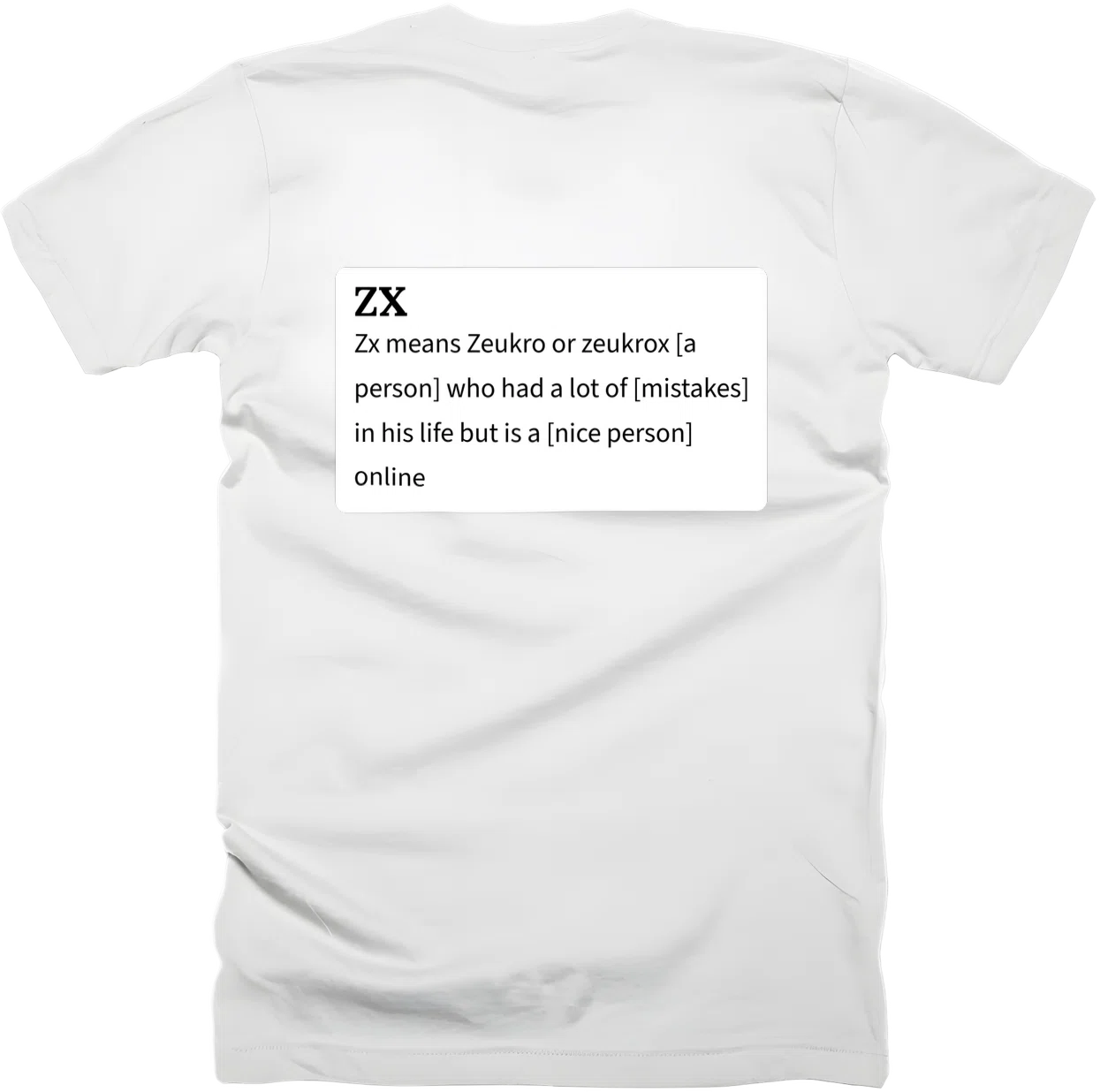 ZX tee - Urban Dictionary Store ZX tee - Urban Dictionary Store